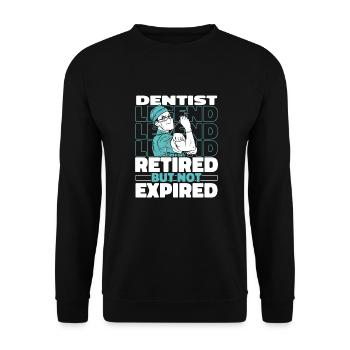 Retired Dentist Dentist - Unisex Sweatshirt - black - Front - Alina (178cm) & Michal (187cm)