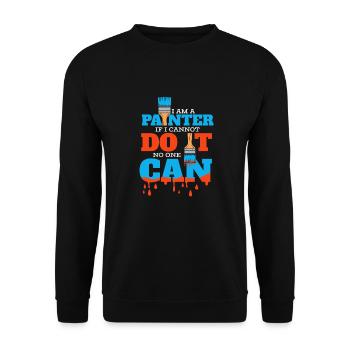Maler Lackierer Witzig - Unisex Pullover - Schwarz - Vorne - Alina (178cm) & Michal (187cm)