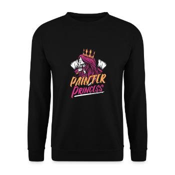 Maler Lackierer Prinzessin - Unisex Pullover - Schwarz - Vorne - Alina (178cm) & Michal (187cm)