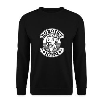 Robotik Ai Roboter König - Unisex Pullover - Schwarz - Vorne - Alina (178cm) & Michal (187cm)