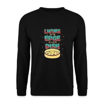 Biology Biologist Petri - Unisex Sweatshirt - black - Front - Alina (178cm) & Michal (187cm)