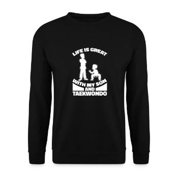 Taekwondo Père Taekwondo - Sweat-shirt Unisexe - noir - Devant - Alina (178cm) & Michal (187cm)