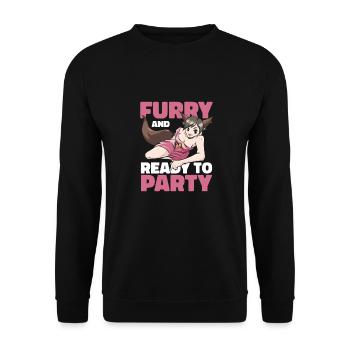 Furry Fandom Fursuits Party - Sweat-shirt Unisexe - noir - Devant - Alina (178cm) & Michal (187cm)