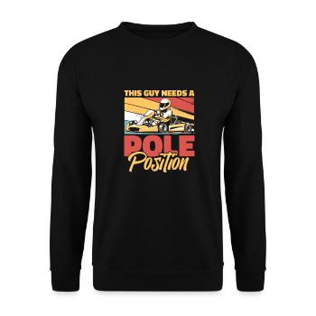 Go Kart Karting Karting Karting Driver Funny - Unisex Sweatshirt - black - Front - Alina (178cm) & Michal (187cm)