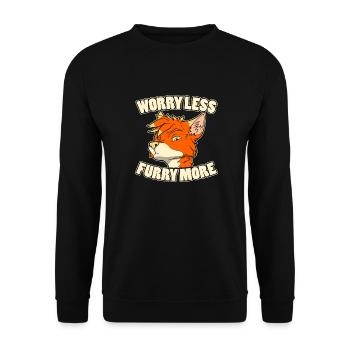 Furry Fandom Fursuits Fox - Unisex Sweatshirt - black - Front - Alina (178cm) & Michal (187cm)