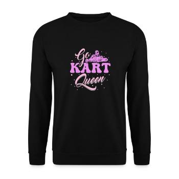 Go karting karting kart driver queen - Unisex Sweatshirt - black - Front - Alina (178cm) & Michal (187cm)