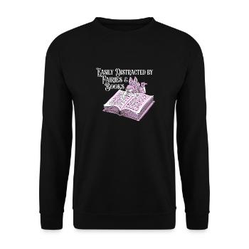 Book Bookworm Bookworm Fairy Book Fairy - Sweat-shirt Unisexe - noir - Devant - Alina (178cm) & Michal (187cm)