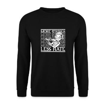 Violine Geige Saiten - Unisex Pullover - Schwarz - Vorne - Alina (178cm) & Michal (187cm)