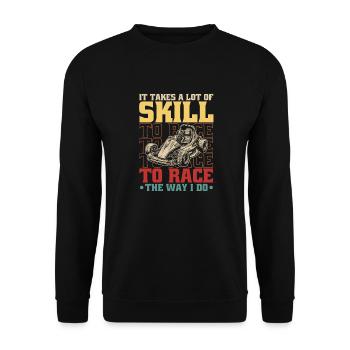 Go karting, karting, karting - Unisex Sweatshirt - black - Front - Alina (178cm) & Michal (187cm)