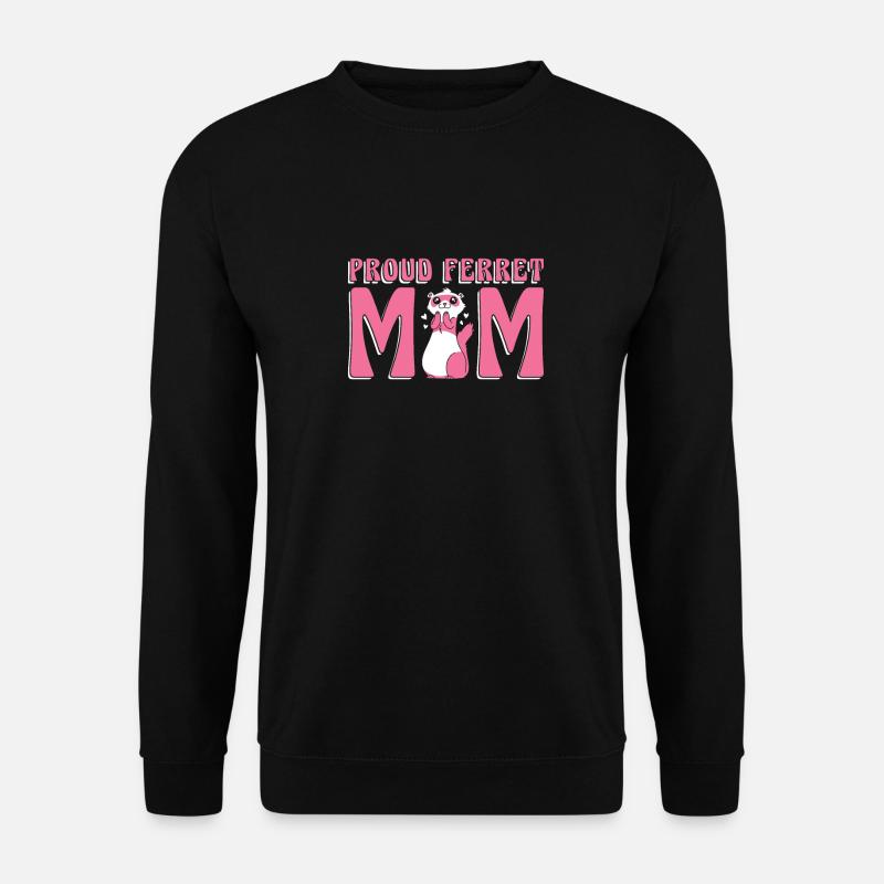 Ferret polecat mother - Unisex Sweatshirt - black