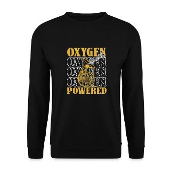Fanfare Procession Tuba Oxygen - Unisex Sweatshirt - black - Front - Alina (178cm) & Michal (187cm)