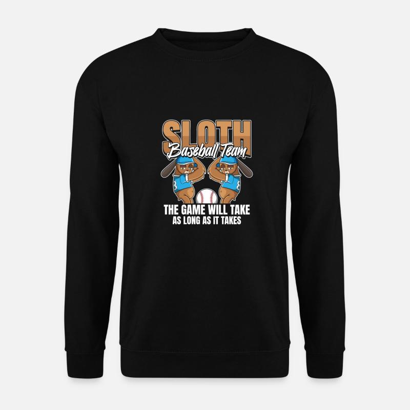 Sloth Team Sloth Baseball - Sweat-shirt Unisexe - noir