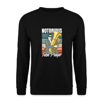 Tuba de procession de fanfare notoire - Sweat-shirt Unisexe - noir - Devant - Alina (178cm) & Michal (187cm)