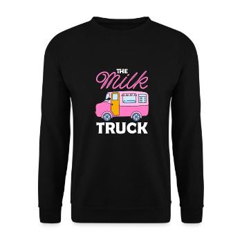 Lait de vache Mignon chariot à lait - Sweat-shirt Unisexe - noir - Devant - Alina (178cm) & Michal (187cm)