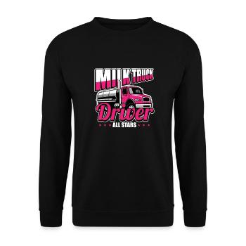 Wagon de lait de vache All Stars - Sweat-shirt Unisexe - noir - Devant - Alina (178cm) & Michal (187cm)