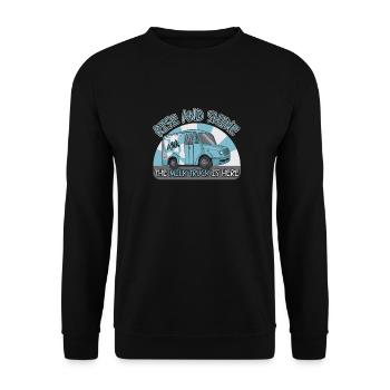 Lait de vache Panier de lait frais - Sweat-shirt Unisexe - noir - Devant - Alina (178cm) & Michal (187cm)