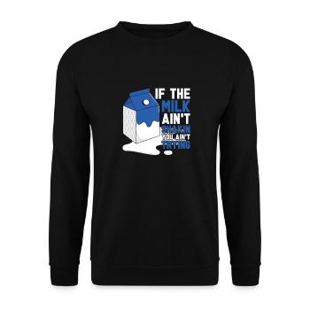 Camion de lait de vache drôle - Sweat-shirt Unisexe - noir - Devant - Alina (178cm) & Michal (187cm)