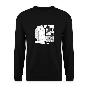 Cow Milk Trembling Milk Truck - Unisex Sweatshirt - black - Front - Alina (178cm) & Michal (187cm)