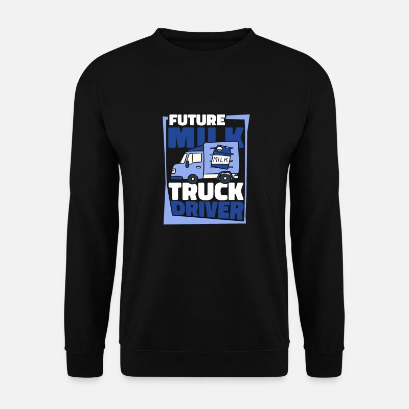 Kuh Milch Treiber Milchwagen - Unisex Pullover - Schwarz