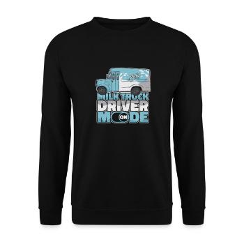 Cow Milk Mode On Milk Wagon - Unisex Sweatshirt - black - Front - Alina (178cm) & Michal (187cm)