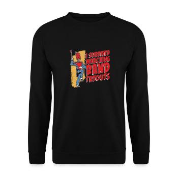 Fanfahrzug Spielmannszug Lustig - Sweat-shirt Unisexe - noir - Devant - Alina (178cm) & Michal (187cm)