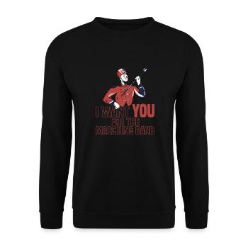 Fanfahrzug Spielmannszug Lustig - Unisex Sweatshirt - black - Front - Alina (178cm) & Michal (187cm)