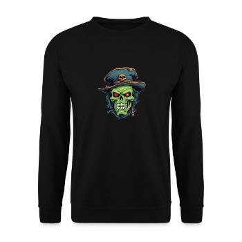 Zombie Halloween - Unisex Sweatshirt - black - Front - Alina (178cm) & Michal (187cm)