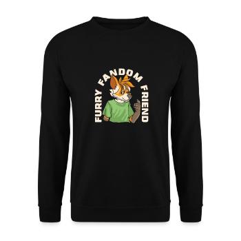 Furry Fandom Fursuits Fun - Unisex Sweatshirt - black - Front - Alina (178cm) & Michal (187cm)