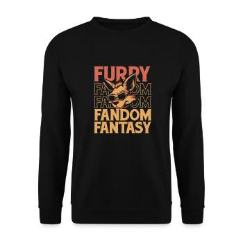 Furry Fandom Fursuits - Unisex Sweatshirt - black - Front - Alina (178cm) & Michal (187cm)