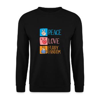 Furry Fandom Fursuits Heart - Sweat-shirt Unisexe - noir - Devant - Alina (178cm) & Michal (187cm)