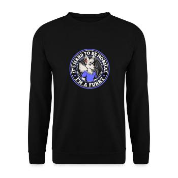 Furry Fandom Fursuits Fox - Sweat-shirt Unisexe - noir - Devant - Alina (178cm) & Michal (187cm)