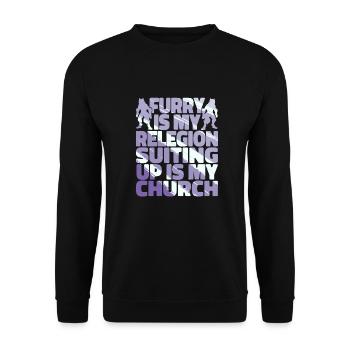 Furry Fandom Fursuits - Unisex Sweatshirt - black - Front - Alina (178cm) & Michal (187cm)