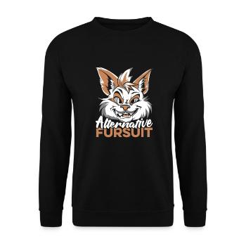 Furry Fandom Fursuits - Unisex Sweatshirt - black - Front - Alina (178cm) & Michal (187cm)