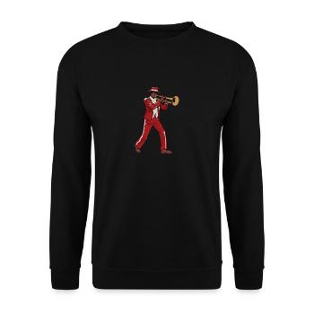 Fanfare de trombone - Sweat-shirt Unisexe - noir - Devant - Alina (178cm) & Michal (187cm)