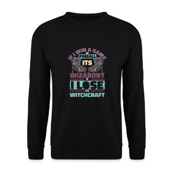 Pinball Drôle Pinball Wizard - Sweat-shirt Unisexe - noir - Devant - Alina (178cm) & Michal (187cm)