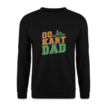 Faire du karting karting karting kart driver papa - Sweat-shirt Unisexe - noir - Devant - Alina (178cm) & Michal (187cm)