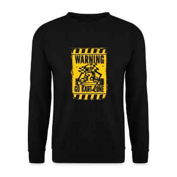 Go karting, karting, karting - Unisex Sweatshirt - black - Front - Alina (178cm) & Michal (187cm)