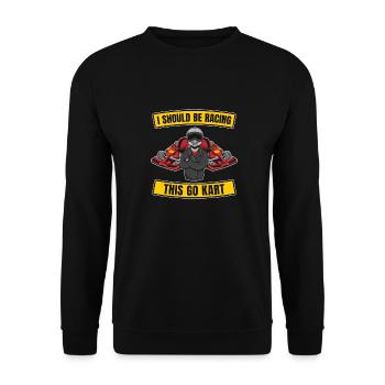 Go Kart Karting Karting Karting Driver Funny - Unisex Sweatshirt - black - Front - Alina (178cm) & Michal (187cm)