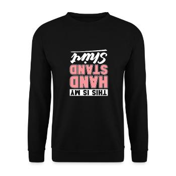 Rsg Turnen Sportgymnastik Handstand - Unisex Pullover - Schwarz - Vorne - Alina (178cm) & Michal (187cm)