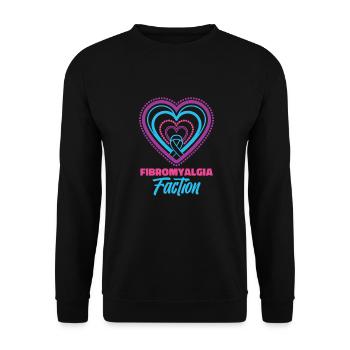 Fibromyalgie Rhumatisme Coeur - Sweat-shirt Unisexe - noir - Devant - Alina (178cm) & Michal (187cm)