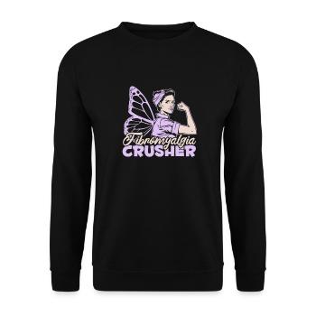Fibromyalgie Rheuma Fee - Unisex Pullover - Schwarz - Vorne - Alina (178cm) & Michal (187cm)