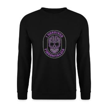 Fibromyalgie Rhumatisme Crâne - Sweat-shirt Unisexe - noir - Devant - Alina (178cm) & Michal (187cm)