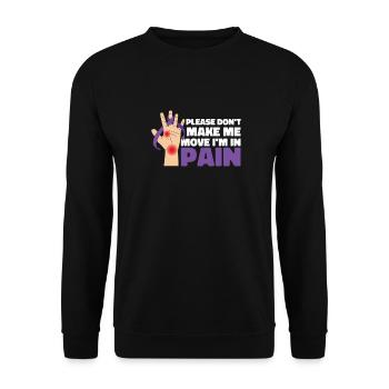 Fibromyalgie Rheuma Hände - Unisex Pullover - Schwarz - Vorne - Alina (178cm) & Michal (187cm)