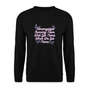 Fibromyalgie rhumatisme papillon - Sweat-shirt Unisexe - noir - Devant - Alina (178cm) & Michal (187cm)