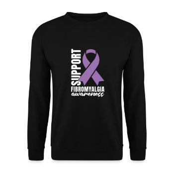 Fibromyalgie Rheuma Unterstützung - Unisex Pullover - Schwarz - Vorne - Alina (178cm) & Michal (187cm)