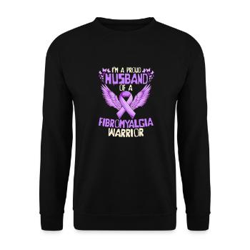 Fibromyalgie rhumatisme mari - Sweat-shirt Unisexe - noir - Devant - Alina (178cm) & Michal (187cm)