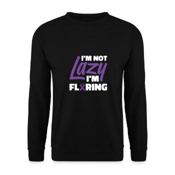 Fibromyalgie Rheuma Humor - Unisex Pullover - Schwarz - Vorne - Alina (178cm) & Michal (187cm)