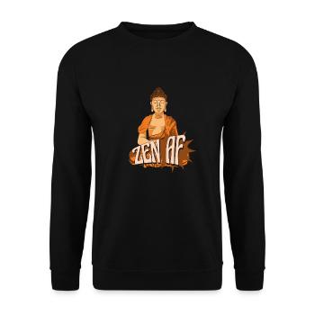 Buddha Buddhist Zen Zen Buddha - Unisex Sweatshirt - black - Front - Alina (178cm) & Michal (187cm)