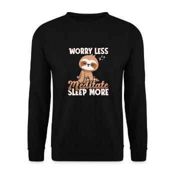 Faultier Faultier Yoga - Unisex Pullover - Schwarz - Vorne - Alina (178cm) & Michal (187cm)