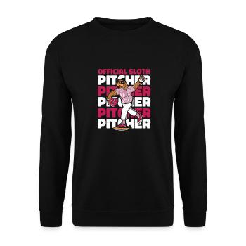 Sloth Jug Sloth Baseball - Unisex Sweatshirt - black - Front - Alina (178cm) & Michal (187cm)